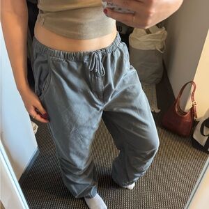Aritzia TNA Gray Drawstring Pants